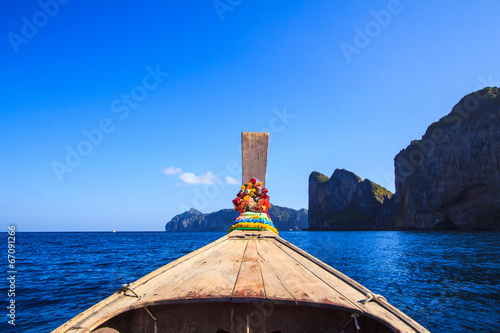 Head of long tail boat at Andaman sea, Thailand