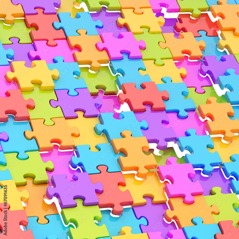 Naklejka premium Abstract puzzle background composition