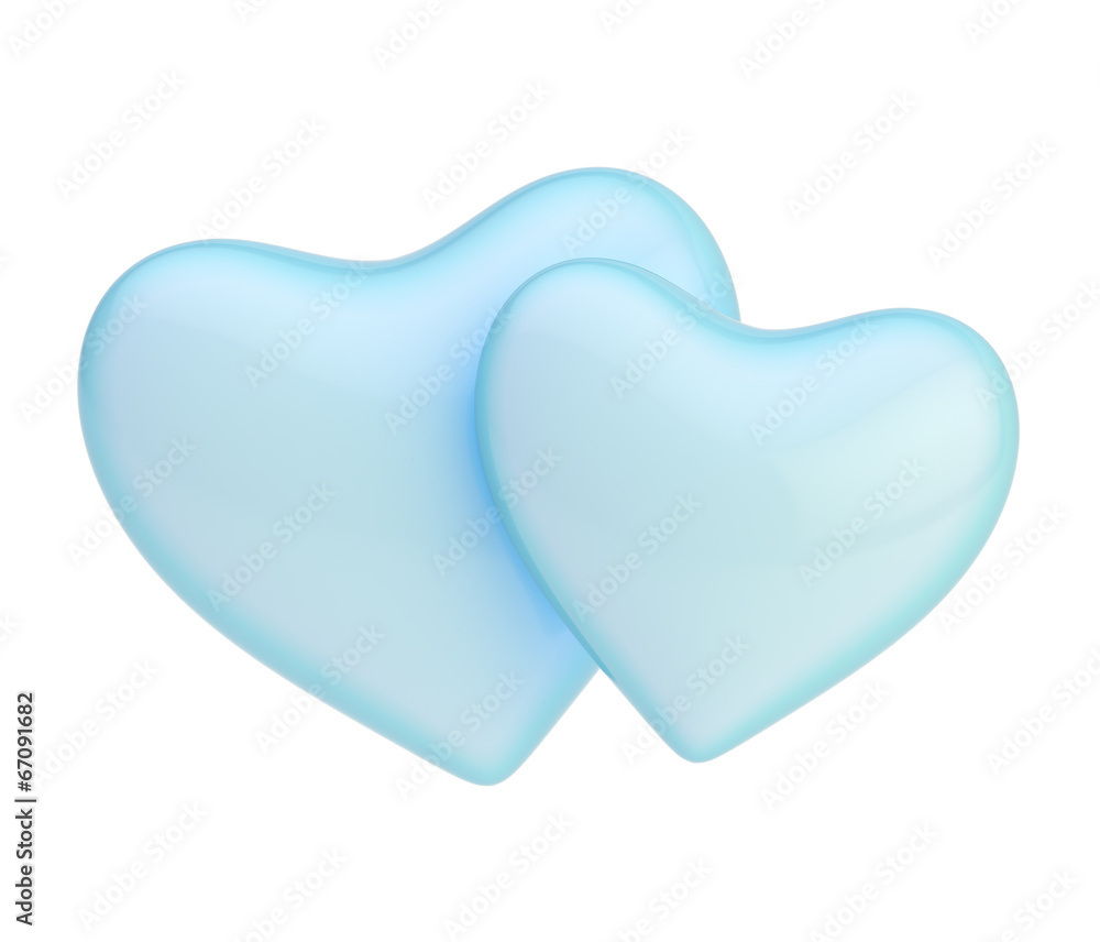 Pair of hearts composition isolated Pair of hearts composition isolated
