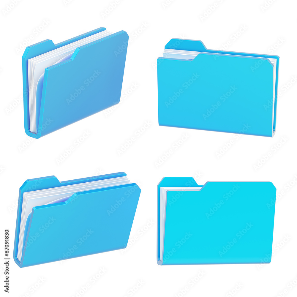 Blue document folder Blue document folder