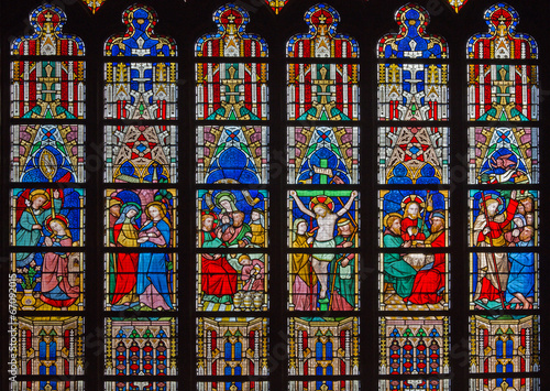 Bruges - New Testament scenes - in St. Salvator's Cathedral