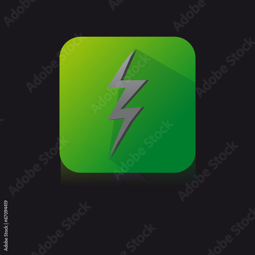 Green Flat Icon of Electricity With Long Shadow Free Download Green Flat Icon of Electricity With Long Shadow - GFXLoad