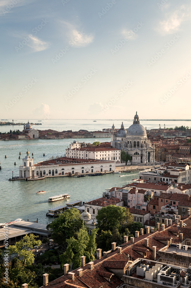 Aerial View of the Lagoon in Venice