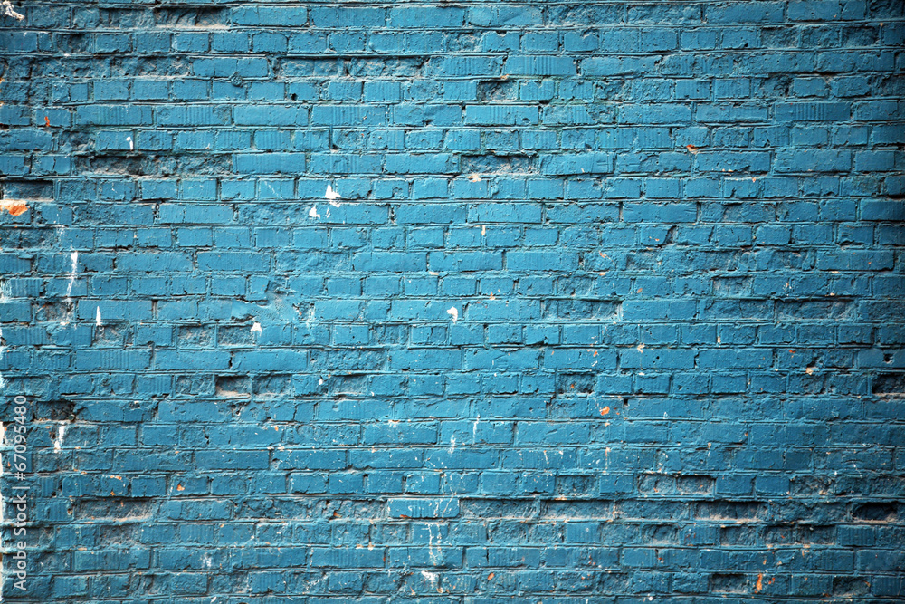 brick wall blue Stock Photo | Adobe Stock