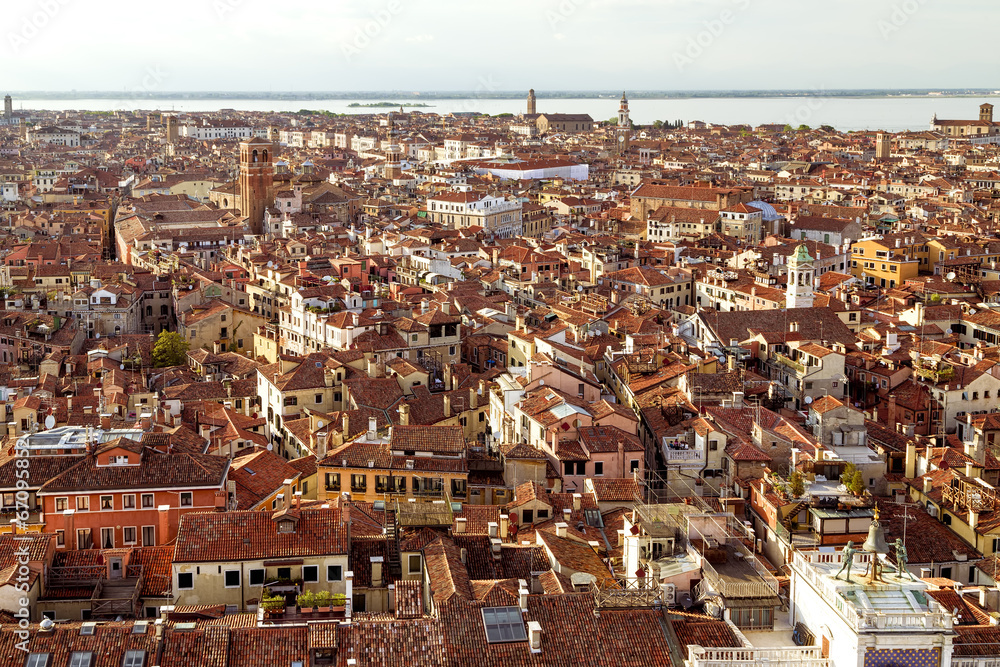 Aerial View of Venice during Spring Day