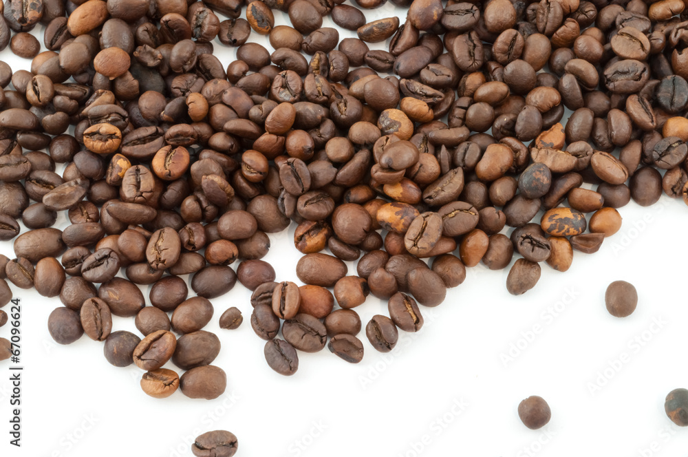 macro of raw coffee macro of raw coffee