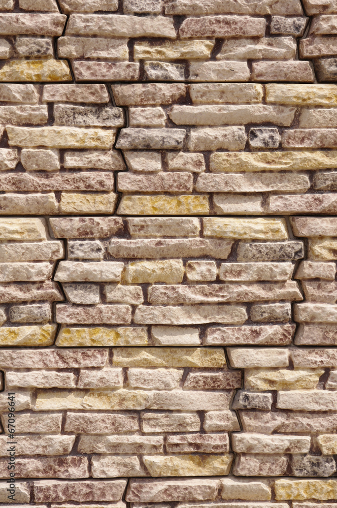 Obraz premium Slabs imitation stone on wall closeup