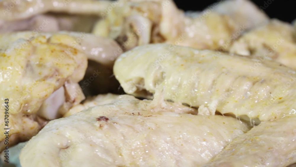 Chicken wings on black Chicken wings on black