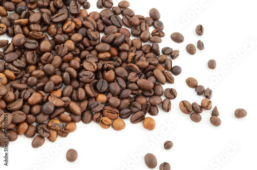 macro of raw coffee