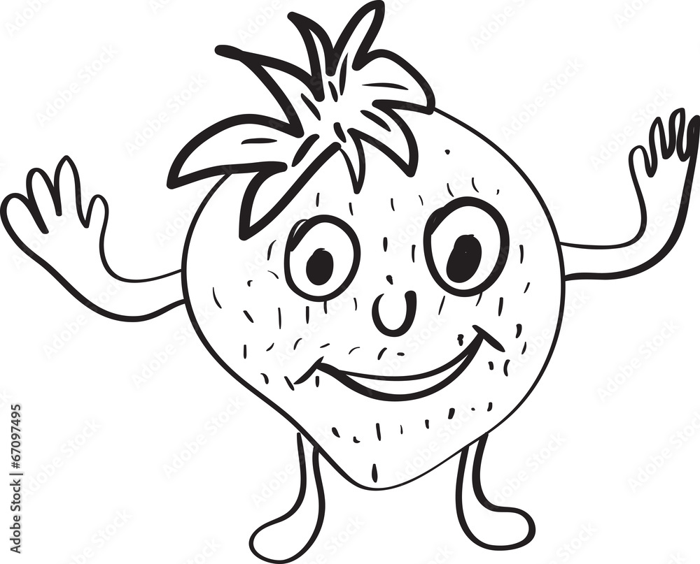 strawberry cartoon sketch strawberry cartoon sketch