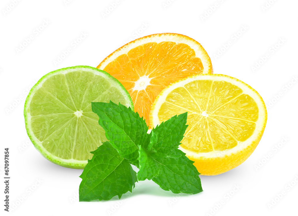 citrus fruits and mint citrus fruits and mint
