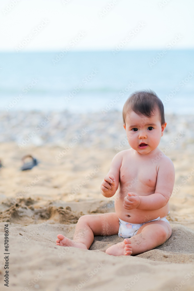 Baby on the beach Baby on the beach
