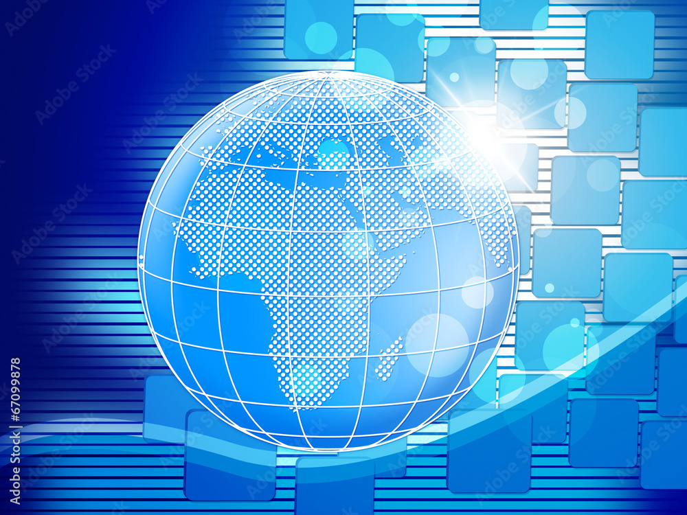Fototapeta premium Copyspace Globe Means Design Globally And Template