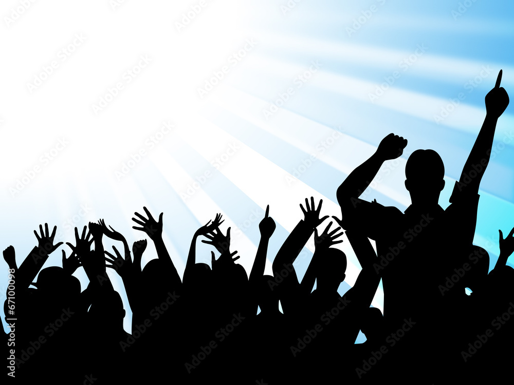 Dancing Silhouettes Indicates Text Space And Celebrations Dancing Silhouettes Indicates Text Space And Celebrations