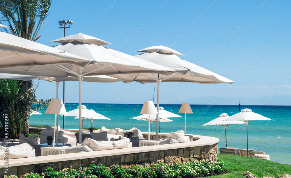 Luxury cafeteria at the beach
