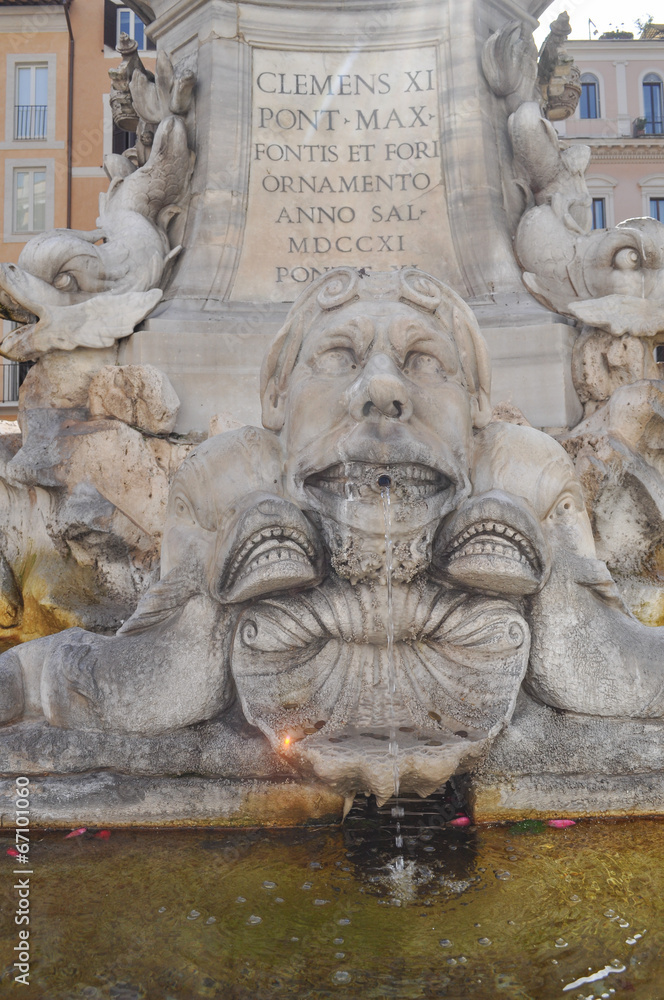 Pantheon fountain in Rome
