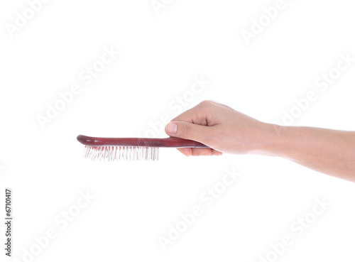 hand with Hairbrush