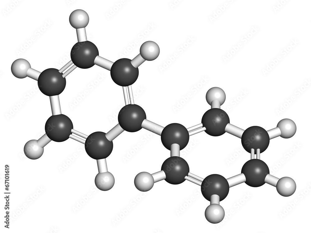 Lemonene (biphenyl, diphenyl) preservative molecule. Lemonene (biphenyl, diphenyl) preservative molecule.