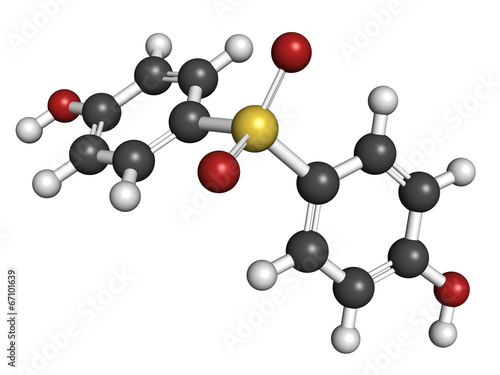 Bisphenol S (BPS) plasticizer molecule.