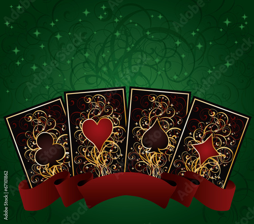 Poker cards, vector illustration