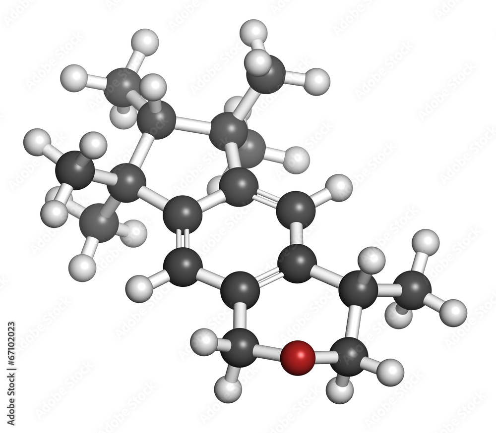 Galaxolide (HHCB) synthetic musk molecule. Used in production of
