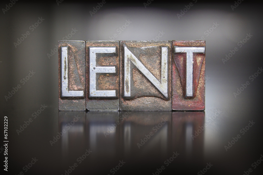 Obraz premium Lent Letterpress