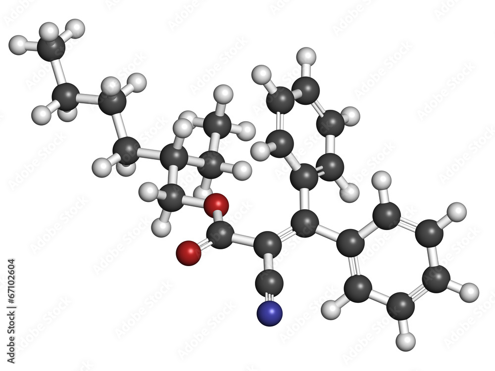 Octocrylene sunscreen molecule.