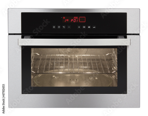 Microwave oven isolated on white background.