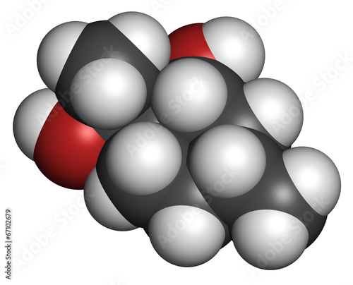 p-Menthane-3-8-diol (PMD, menthoglycol) insect repellent molecul photo