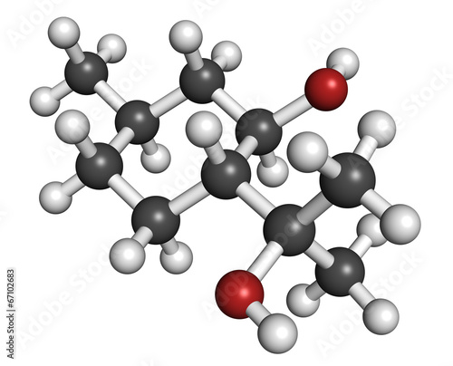 p-Menthane-3-8-diol (PMD, menthoglycol) insect repellent molecul photo
