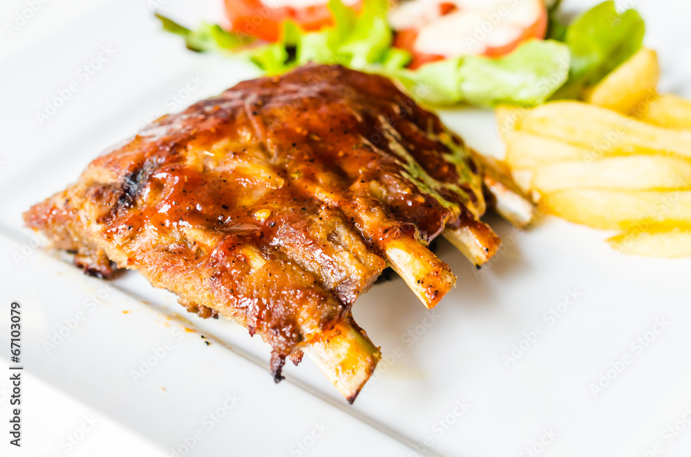 Grilled Ribs meat steak