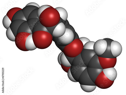 Silibinin (silybin) milk thistle molecule. photo