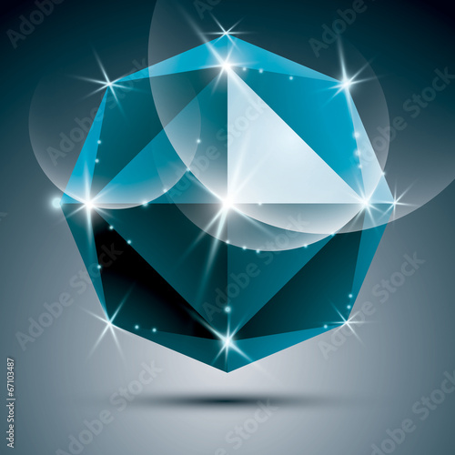 Vector stylish illustration, shiny sapphire effect, eps10. Party