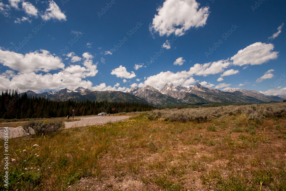 Scenic Road to the Grand Tetons