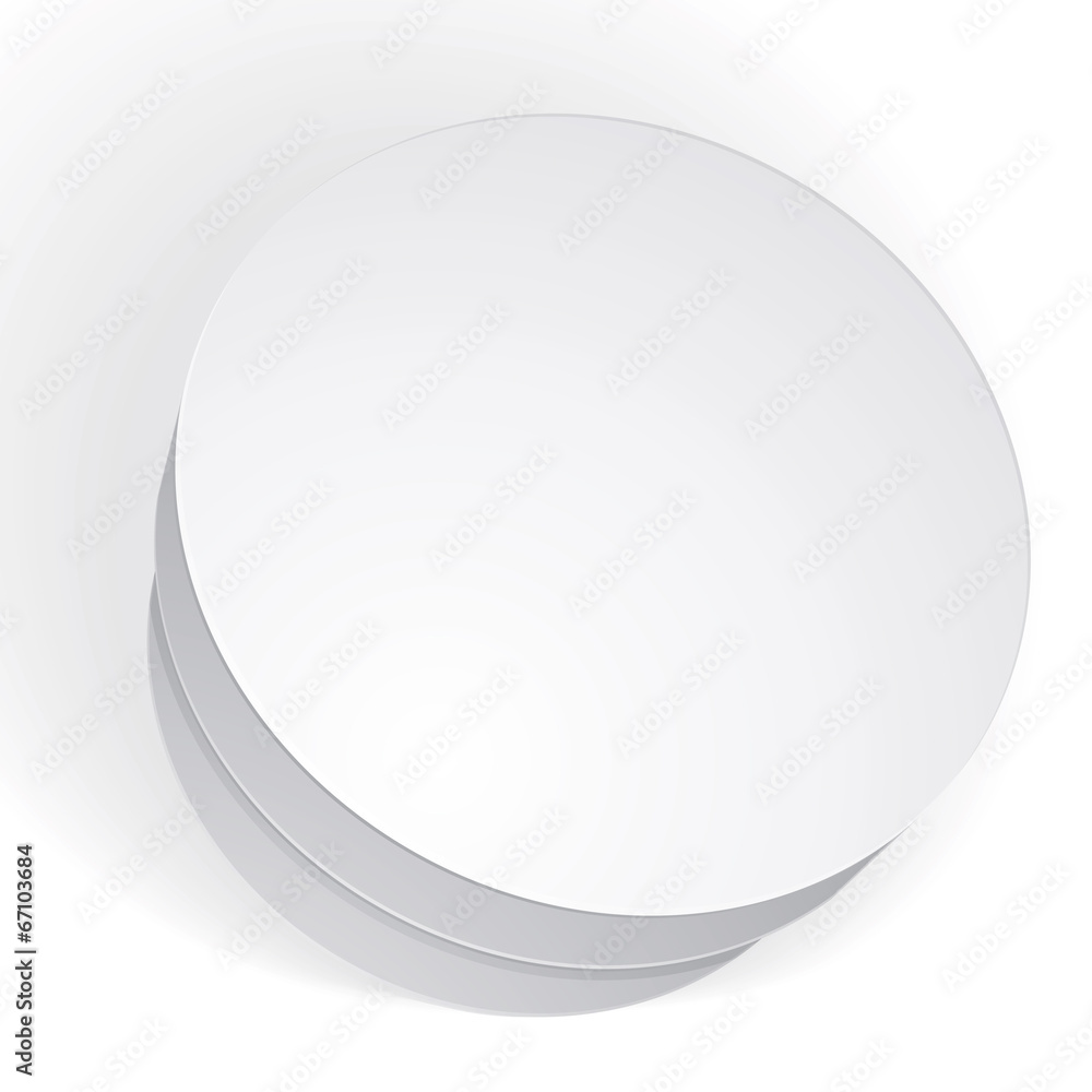 Vector blank round box isolated on white background, template fo Vector blank round box isolated on white background, template fo