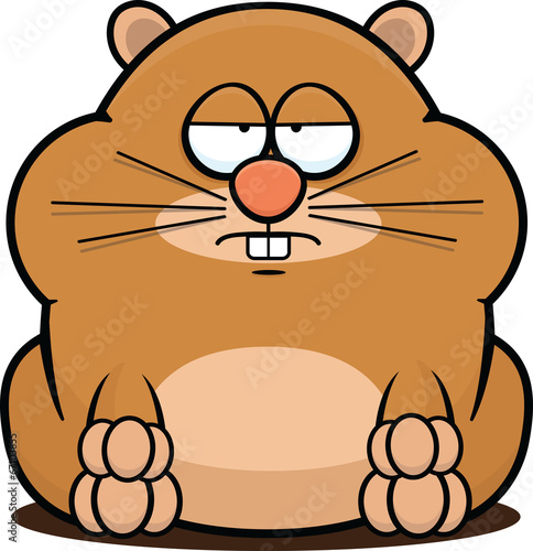 Cartoon Hamster Tired