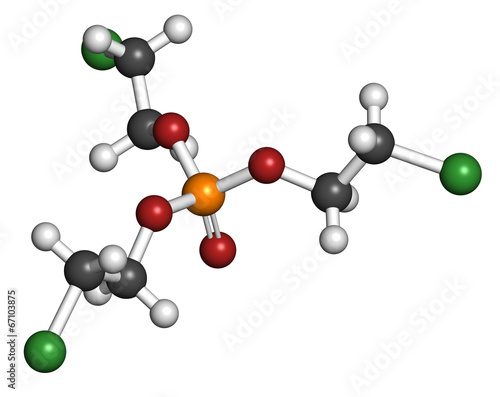 TCEP [tris(2-chloroethyl) phosphate] molecule. photo