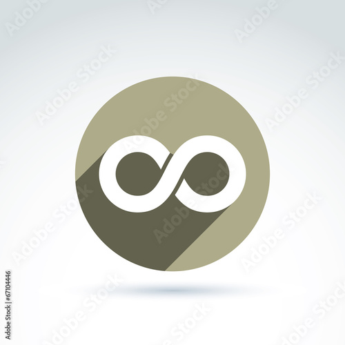 Vector infinity icon isolated on white background, illustration
