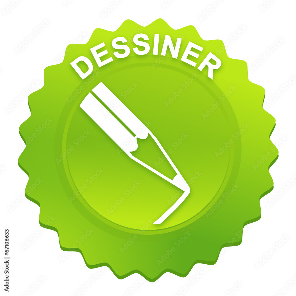 dessiner sur bouton web denté vert dessiner sur bouton web denté vert