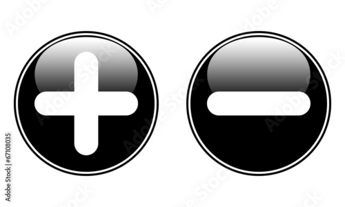 The plus and minus buttons