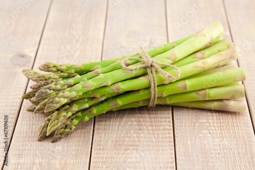 sheaf of ripe green asparagus