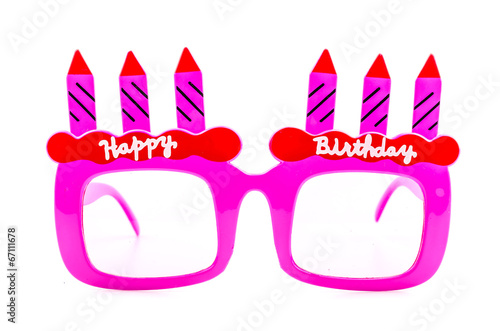 Photography Happy birthday sunglasses isolated white background