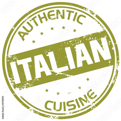 authentic italian cuisine stamp