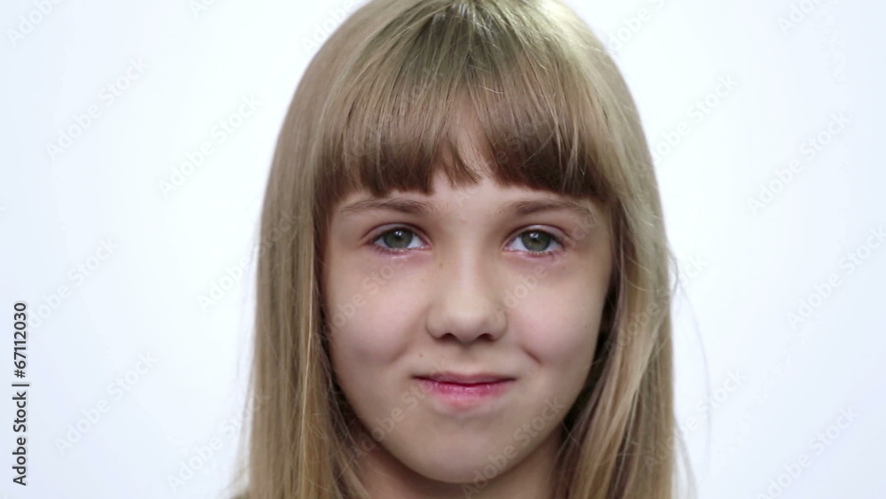 Portrait close up of smiling girl face (emotions). Portrait close up of smiling girl face (emotions).