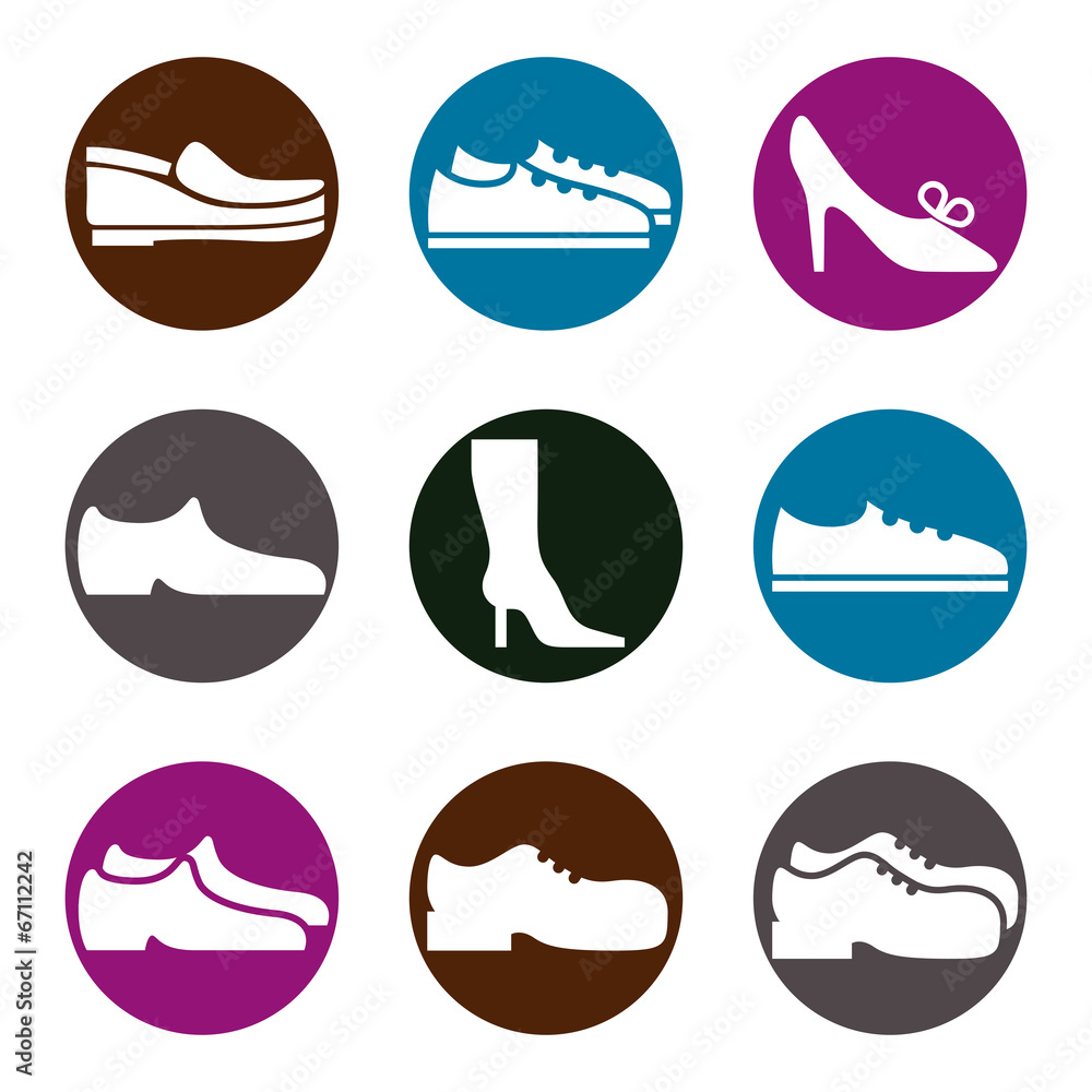 Vector collection of shoes, illustrated footwear. Vector collection of shoes, illustrated footwear.