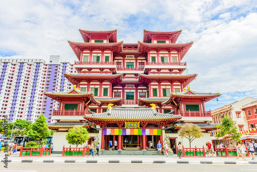 Fototapeta premium Buddha tooth temple in singapore