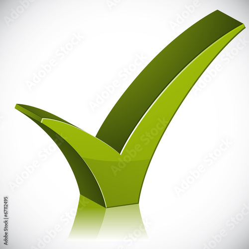 Check mark tick.