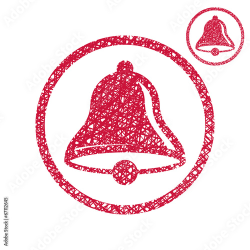 Bell vector simple single color icon isolated on white backgroun