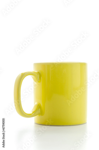 Color mug isolated on white