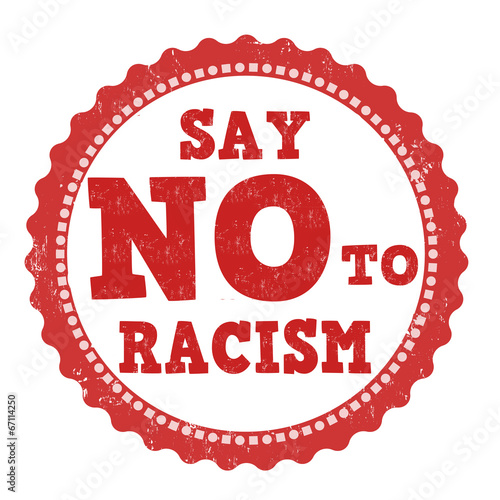 Say no to racism stamp